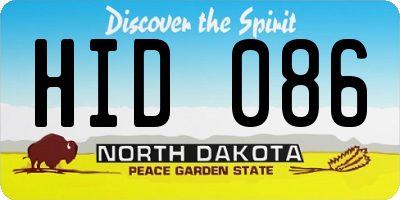 ND license plate HID086