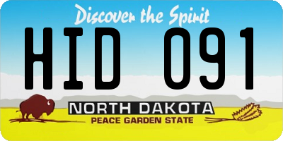 ND license plate HID091