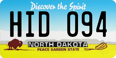 ND license plate HID094