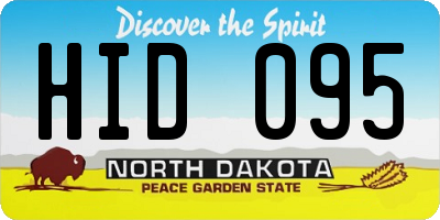 ND license plate HID095