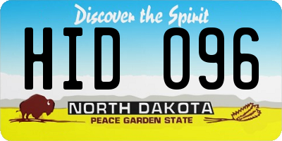 ND license plate HID096