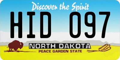 ND license plate HID097