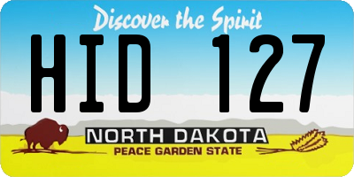 ND license plate HID127