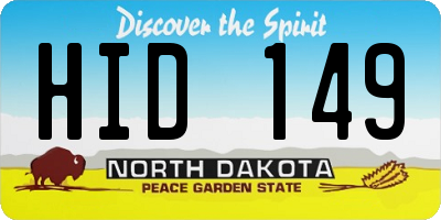 ND license plate HID149