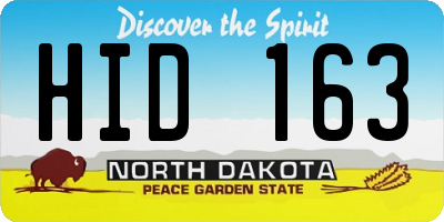 ND license plate HID163