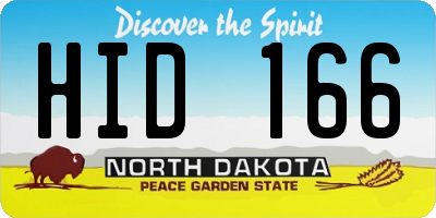 ND license plate HID166