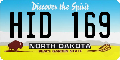 ND license plate HID169