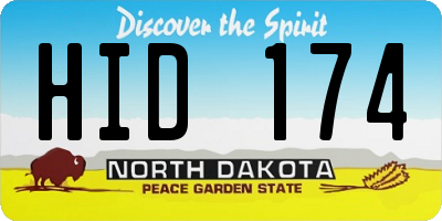 ND license plate HID174