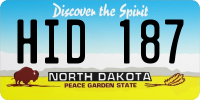 ND license plate HID187