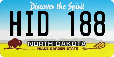 ND license plate HID188
