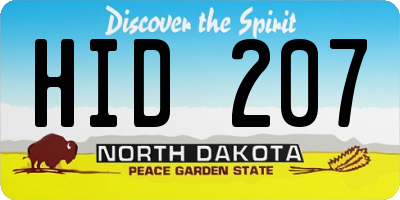ND license plate HID207