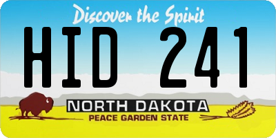 ND license plate HID241