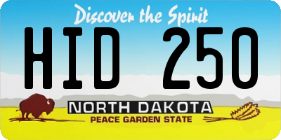 ND license plate HID250