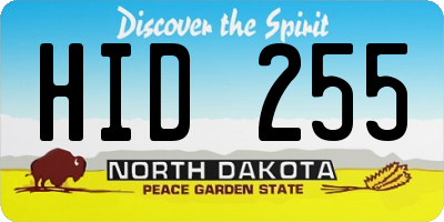 ND license plate HID255