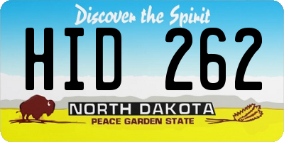 ND license plate HID262