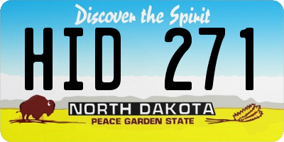 ND license plate HID271