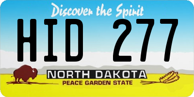 ND license plate HID277