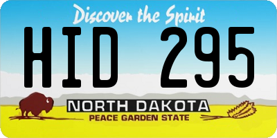 ND license plate HID295