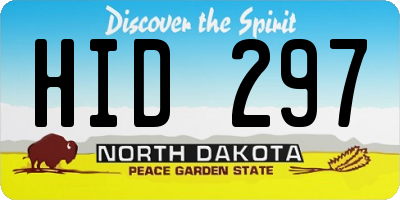 ND license plate HID297
