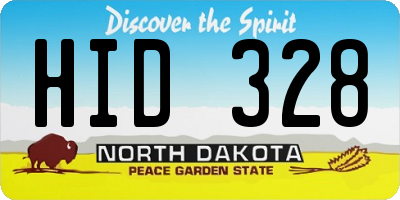 ND license plate HID328