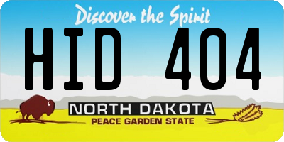 ND license plate HID404