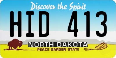 ND license plate HID413