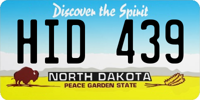 ND license plate HID439
