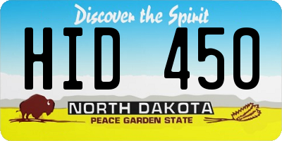 ND license plate HID450