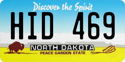 ND license plate HID469