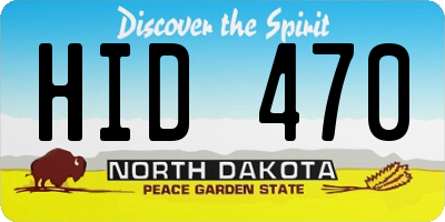 ND license plate HID470