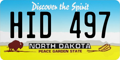 ND license plate HID497