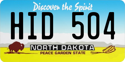 ND license plate HID504