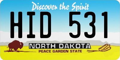 ND license plate HID531