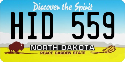 ND license plate HID559