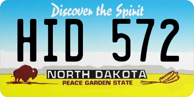 ND license plate HID572