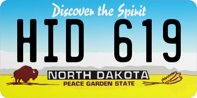 ND license plate HID619