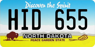 ND license plate HID655