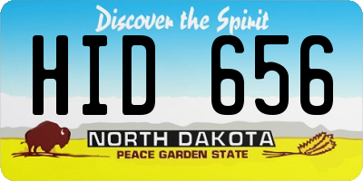 ND license plate HID656