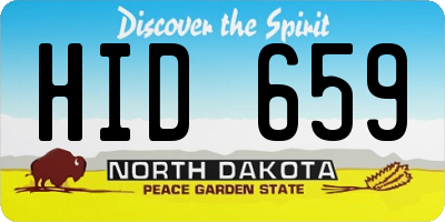 ND license plate HID659