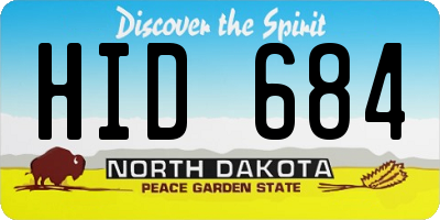 ND license plate HID684