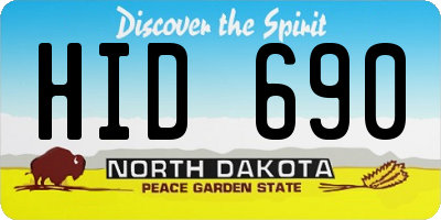 ND license plate HID690