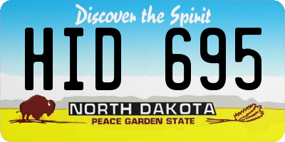 ND license plate HID695