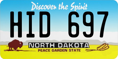 ND license plate HID697