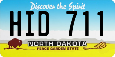 ND license plate HID711