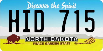 ND license plate HID715