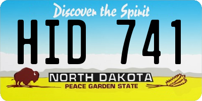 ND license plate HID741