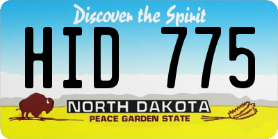 ND license plate HID775