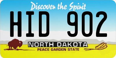 ND license plate HID902