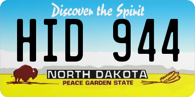 ND license plate HID944