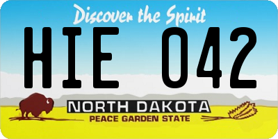 ND license plate HIE042